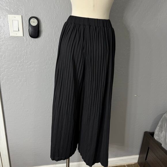 Petal and Pup Pleated Wide Leg Pants, Black, 0 - Picture 2 of 4